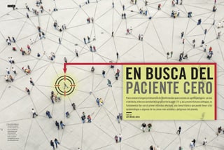 Páginas de la revista con el artículo «En busca del paciente cero»